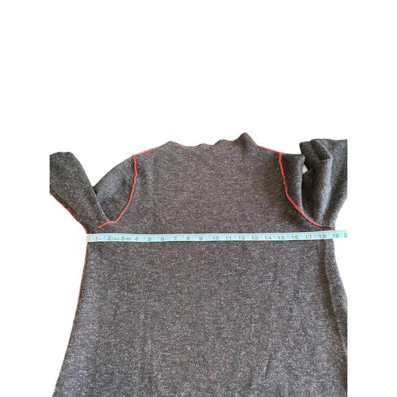 Eileen Fisher Sweater Orange Cozy Soft Basic Wool Reversible Funnel Neck Small‎ - Picture 9 of 11